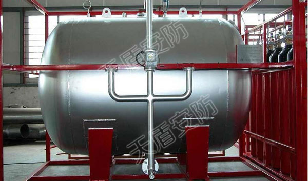 Foam extinguishing system fire foam bladder tank